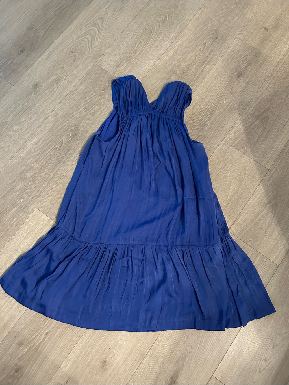 Banana Republic Pleated Sleeveless Dress - Cobalt Blue